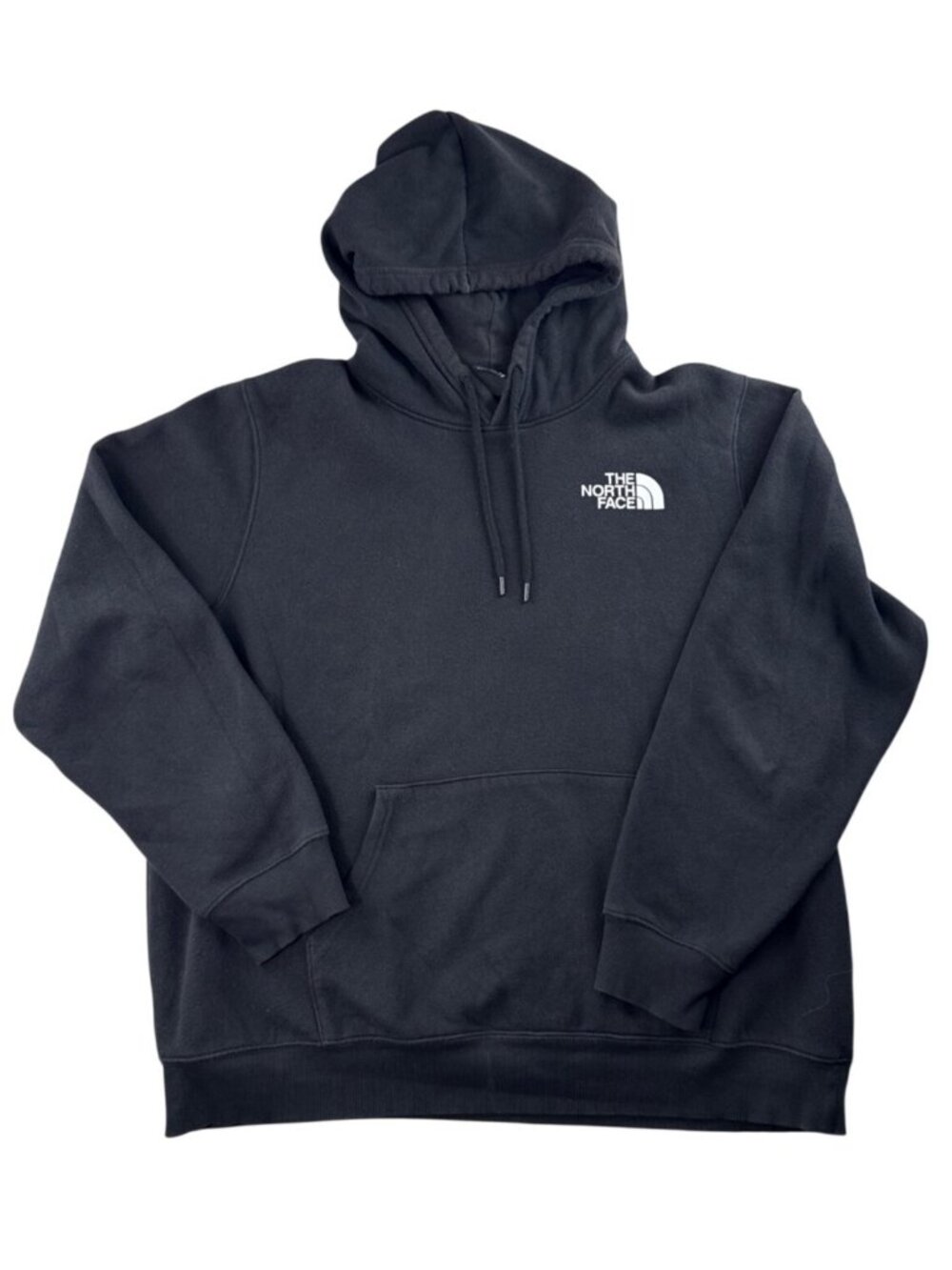 The North Face Men's XL Black Pullover Hoodie Never Stop Exploring Logo Graphic